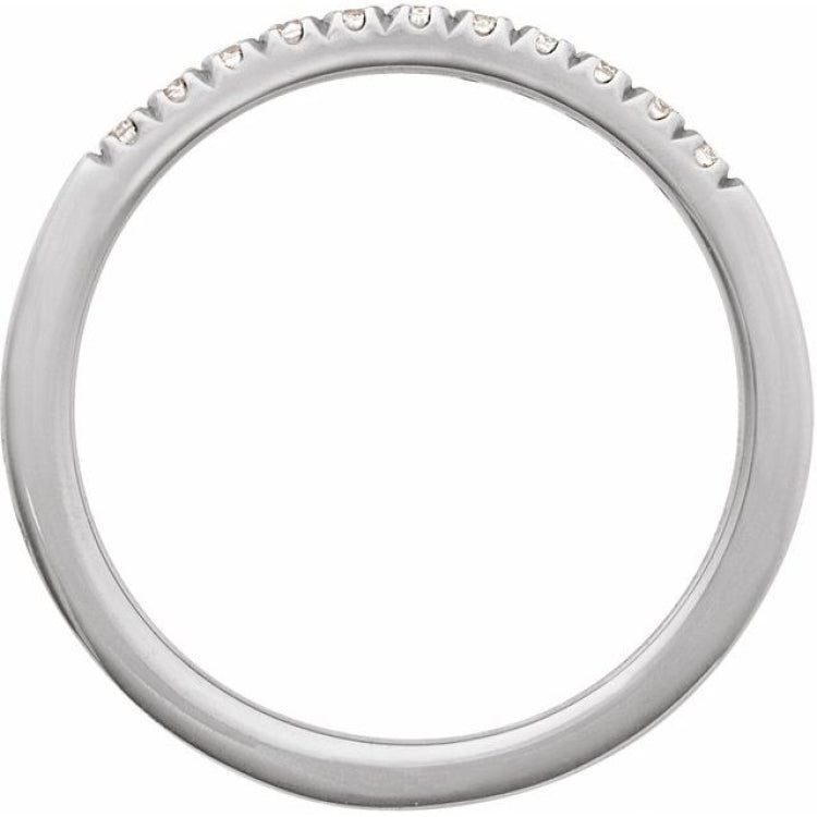 10K White Gold 1/6 CTW Natural Diamond Stackable Ring