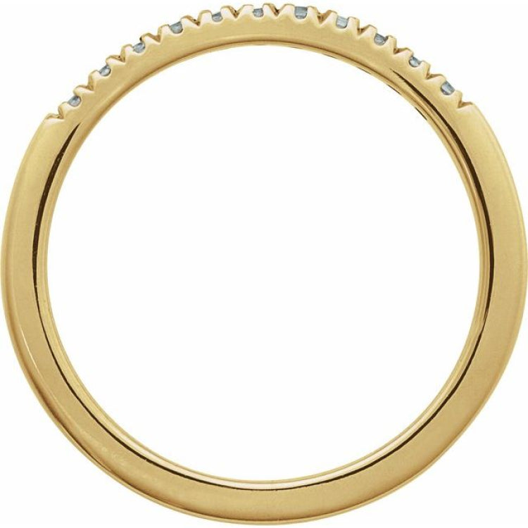10K Yellow Gold Natural Aquamarine Stackable Ring