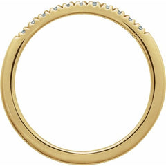 10K Yellow Gold Natural Aquamarine Stackable Ring