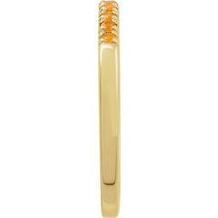 10K Yellow Gold Natural Citrine Stackable Ring