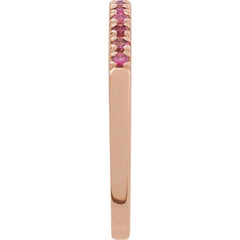 10K Rose Gold Natural Pink Tourmaline Stackable Ring