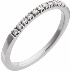 10K White Gold 1/6 CTW Lab-Grown Diamond Stackable Ring