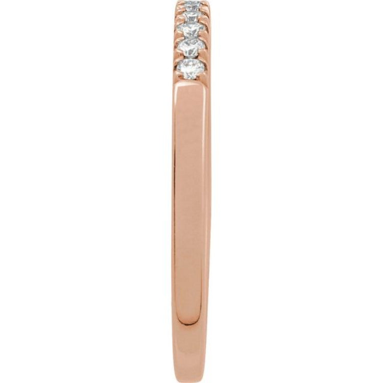 10K Rose Gold 1/6 CTW Lab-Grown Diamond Stackable Ring