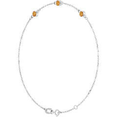 Sterling Silver Natural Citrine Bezel-Set 3-Stone 6 1/2-7 1/2" Bracelet