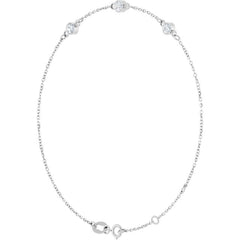 Sterling Silver 1/4 CTW Lab-Grown Diamond Bezel-Set 3-Stone 6 1/2-7 1/2" Bracelet