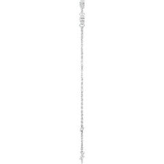 Sterling Silver 1/4 CTW Lab-Grown Diamond Bezel-Set 3-Stone 6 1/2-7 1/2" Bracelet