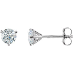14K White Gold 3/4 CTW Natural Diamond Stud Earrings