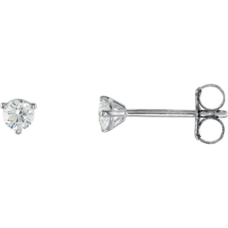 18K White Gold 1/5 CTW Natural Diamond Stud Earrings