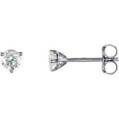 Platinum 1/3 CTW Natural Diamond Stud Earrings