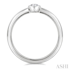 1/5 Ctw Bezel Set Heart Cut Diamond Fashion Ring in 14K White Gold