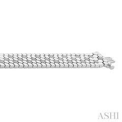 1/4 Ctw Round Cut Diamond Hexagon Fashion Bracelet in Sterling Silver