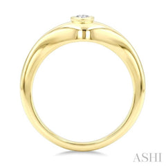1/5 Ctw Marquise Cut Golden Glow Diamond Fashion Signet Ring in 10K Yellow Gold