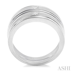 1/6 Ctw Princess Cut Diamond Duos Ring Set in 14K White Gold