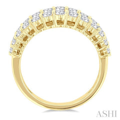2 3/8 Ctw Baguette and Round Cut Diamond Fashion Band in 14K Yellow Gold