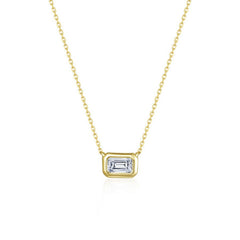 Emerald East–West Solitaire Choker
