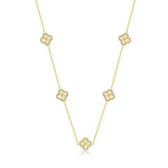 Gold Clover Motif Necklace
