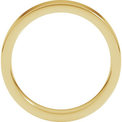 14K Yellow Gold 4 mm Comfort-Fit Flat Band Size 6