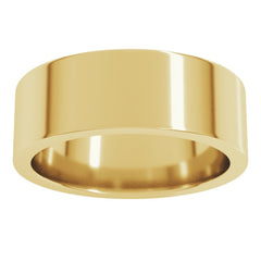 14K Yellow Gold 7 mm Comfort-Fit Flat Band Size 5
