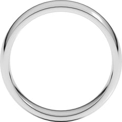 Sterling Silver 6 mm Lightweight Comfort-Fit Half Round Band Size 11