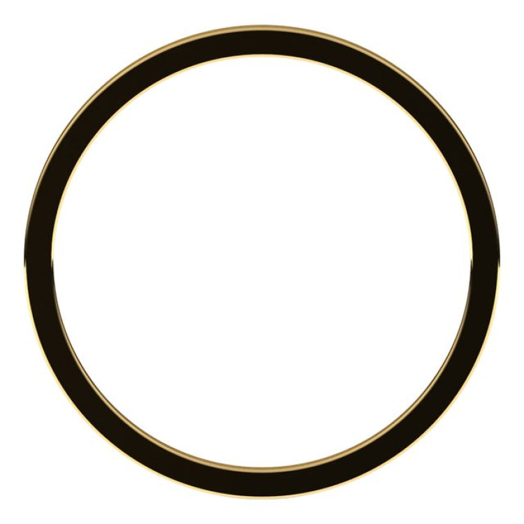 14K Yellow Gold 1 mm Flat Band Size 9