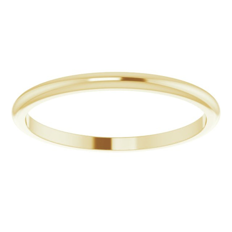 10K Yellow Gold 1.5 mm Half Round Band Size 6