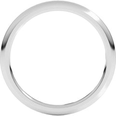 Platinum 1.5 mm Comfort-Fit Half Round Band Size 5.5