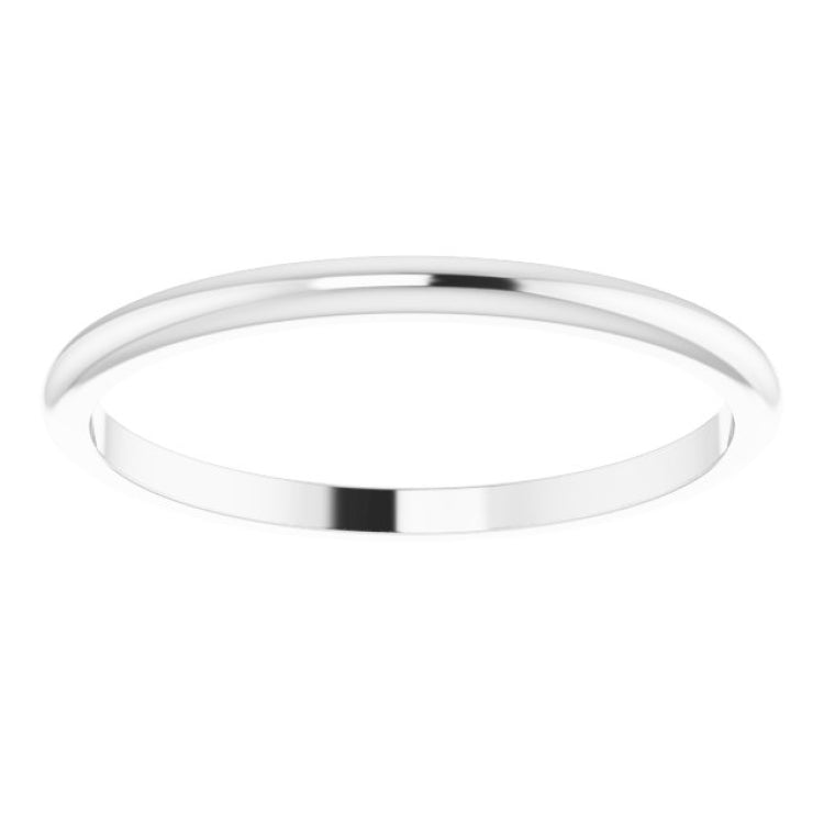 Sterling Silver 1.5 mm Half Round Band Size 7