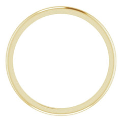 10K Yellow Gold 1.5 mm Half Round Band Size 6.5