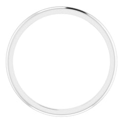 Sterling Silver 1.5 mm Half Round Band Size 8