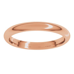 14K Rose Gold 2.5 mm Comfort-Fit Half Round Band Size 7