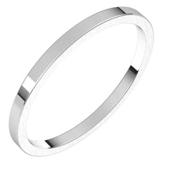 18K White Gold 1.5 mm Flat Band Size 7.5