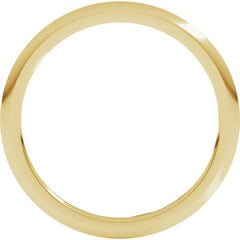 14K Yellow Gold 1 mm Comfort-Fit Half Round Band Size 8.5