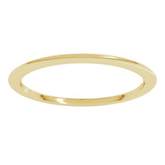 18K Yellow Gold 1 mm Comfort-Fit Half Round Band Size 9