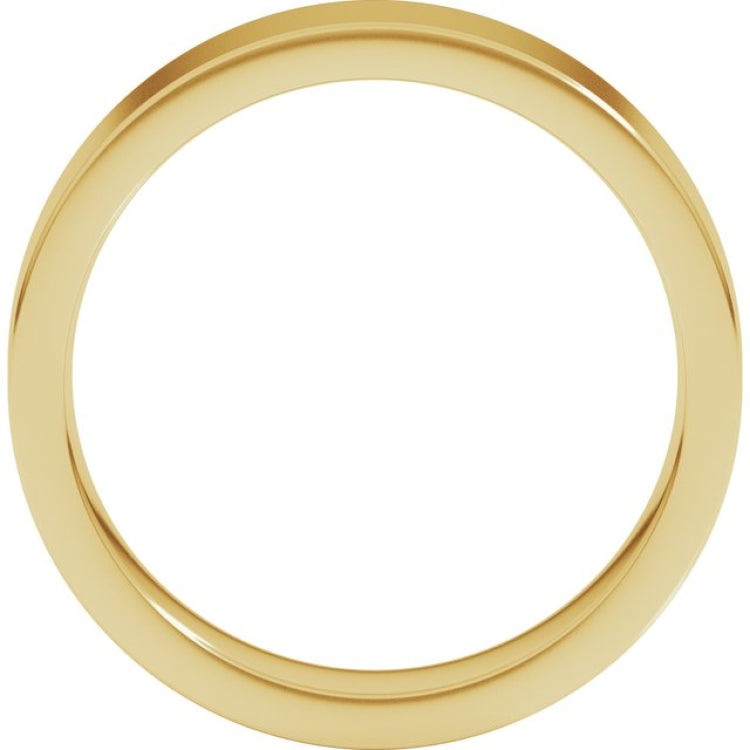 14K Yellow Gold 5 mm Comfort-Fit Flat Band Size 8