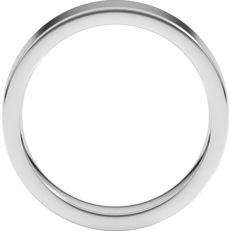 14K White Gold 5 mm Comfort-Fit Flat Band Size 9