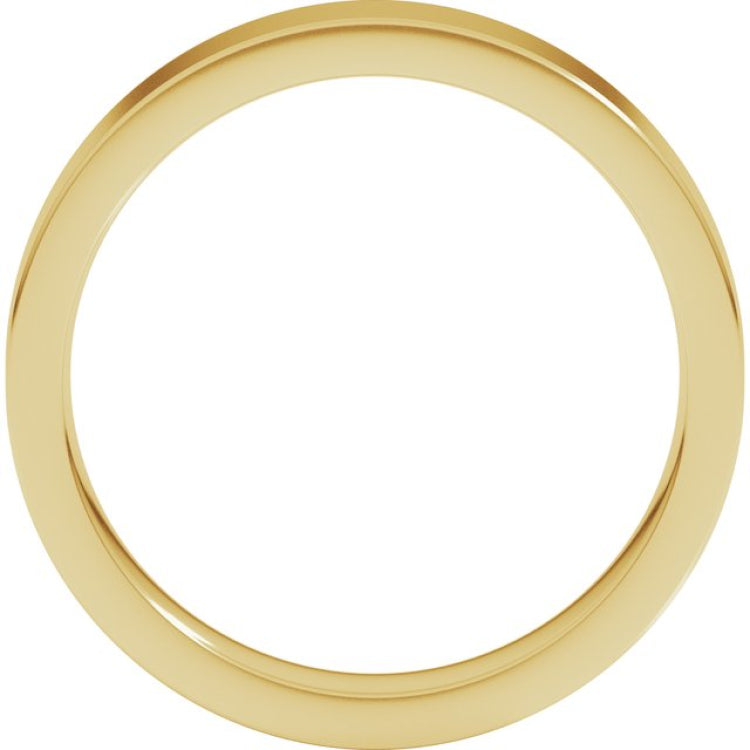 14K Yellow Gold 4 mm Comfort-Fit Flat Band Size 12