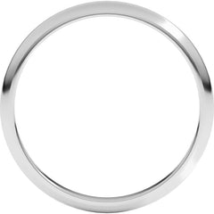 14K White Gold 2 mm Half Round Band Size 6