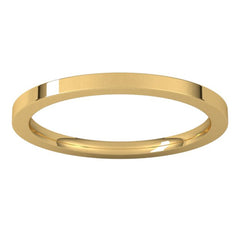 18K Yellow Gold 1.5 mm Comfort-Fit Flat Band Size 7