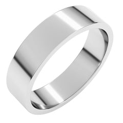 14K White Gold 5 mm Flat Band Size 7