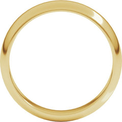 18K Yellow Gold 5 mm Half Round Band Size 9