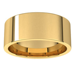 14K Yellow Gold 8 mm Lightweight Comfort-Fit Flat Band Size 11