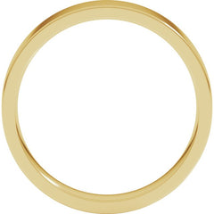 14K Yellow Gold 4 mm Lightweight Comfort-Fit Flat Band Size 6