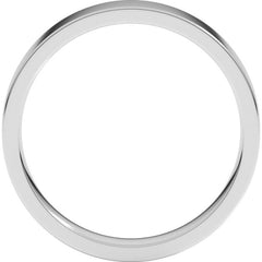 14K White Gold 4 mm Lightweight Comfort-Fit Flat Band Size 8