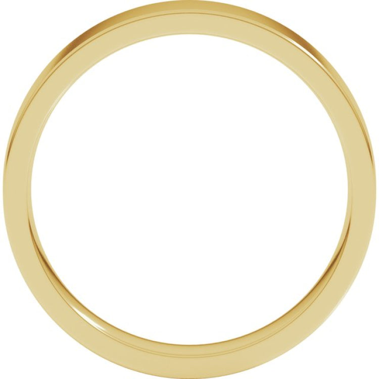 14K Yellow Gold 4 mm Lightweight Comfort-Fit Flat Band Size 8