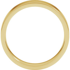 10K Yellow Gold 5 mm Lightweight Comfort-Fit Flat Band Size 10.5