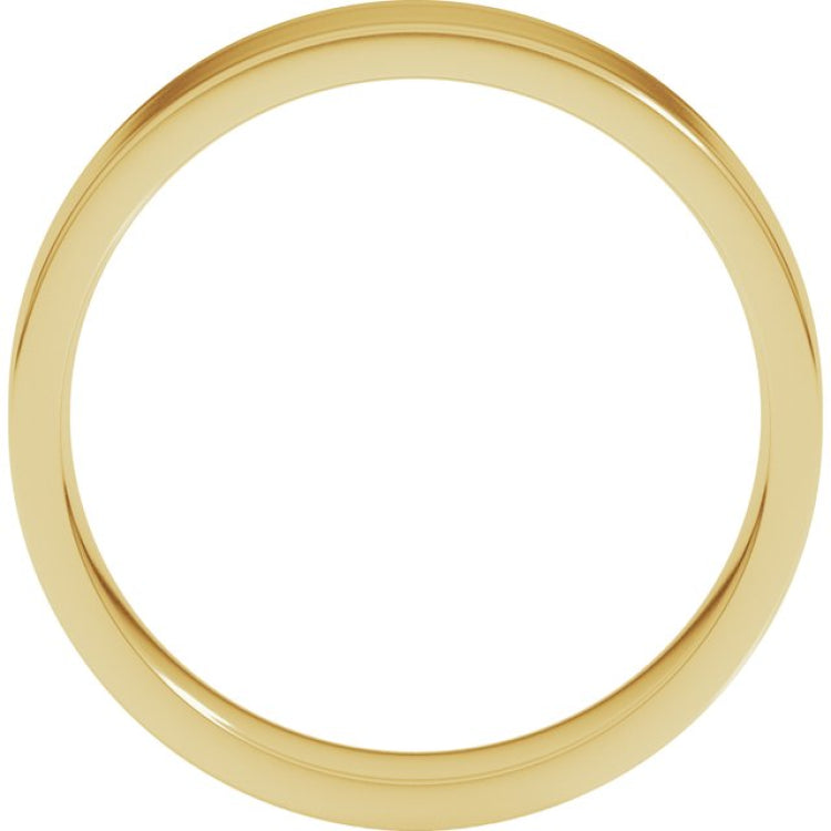 18K Yellow Gold 5 mm Lightweight Comfort-Fit Flat Band Size [cv