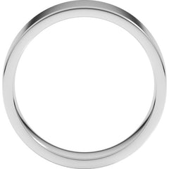 14K White Gold 6 mm Lightweight Comfort-Fit Flat Band Size 10
