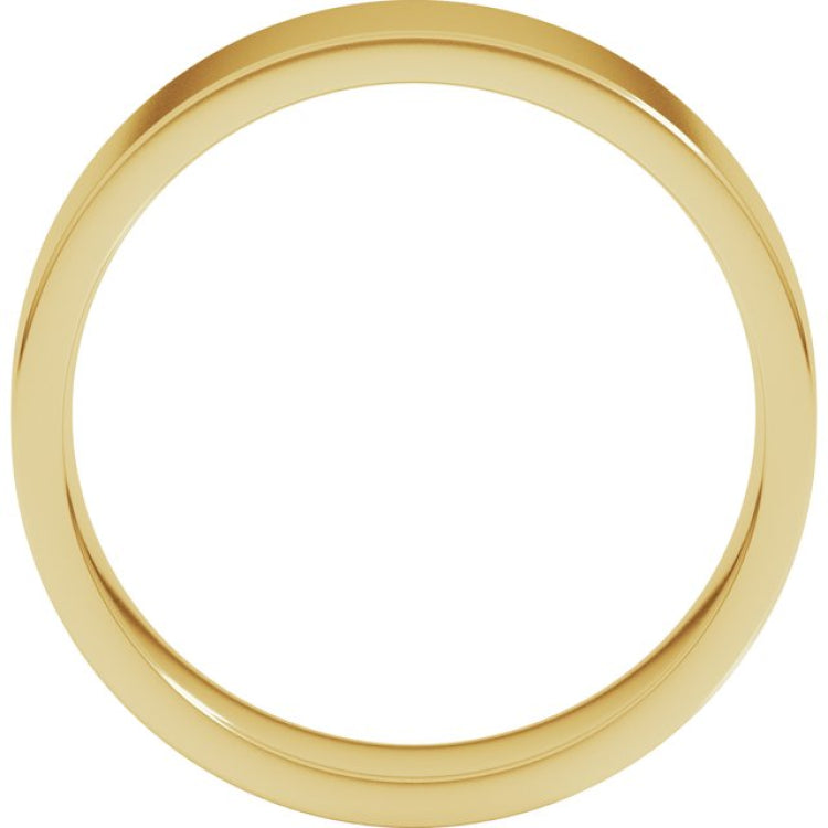 14K Yellow Gold 6 mm Lightweight Comfort-Fit Flat Band Size 11.5