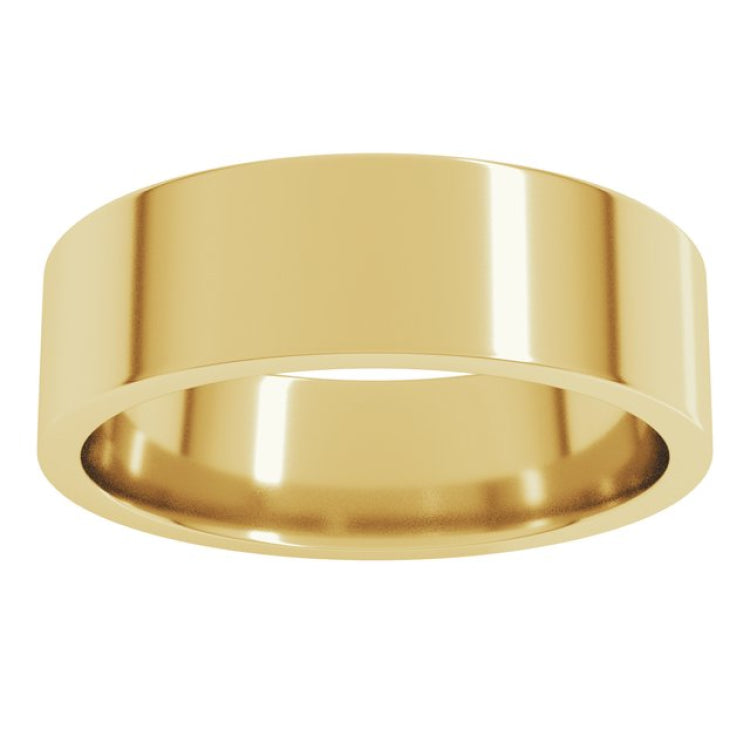 10K Yellow Gold 6 mm Lightweight Comfort-Fit Flat Band Size 11