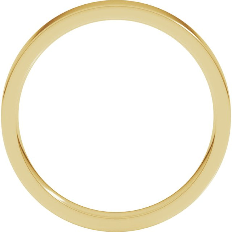 14K Yellow Gold 3 mm Flat Comfort Fit Light Band Size 12.5